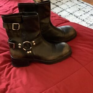 Steve Madden Black Combat & Moto Boots
